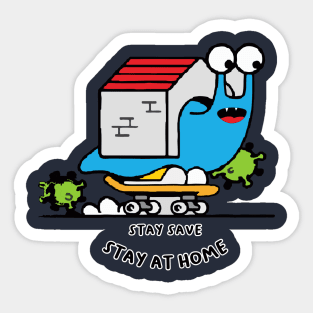 Snail at home Sticker